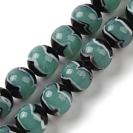 Handmade Lampwork Beads Strands LAMP-P062-02E-1