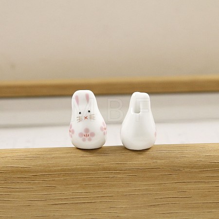 Handmade Porcelain Beads with Cartoon Painted PW-WG0583E-02-1