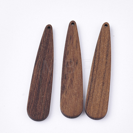 Undyed Walnut Wood Big Pendants X-WOOD-T023-03-1