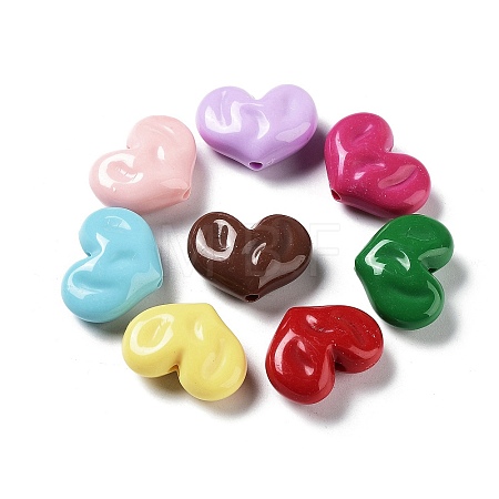 Opaque Acrylic Beads OACR-Z013-33-1