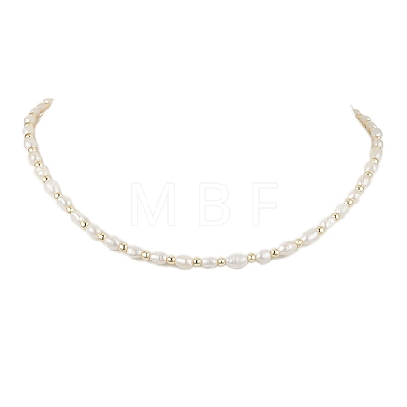 Natural Cultured Freshwater Pearl Beaded Necklaces NJEW-JN05058-1