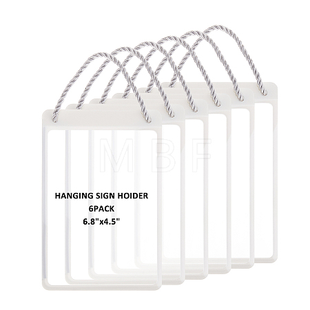 Erasable PVC Hanging Price Tags with Rope CDIS-WH0021-069A-02-1