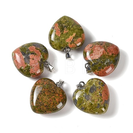 Natural Unakite Pendants GG-CBAA0EE-04P-02-1
