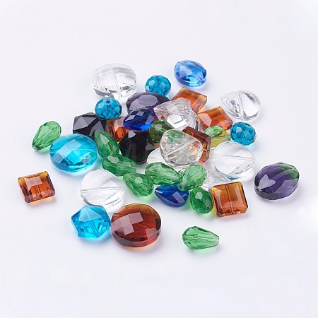 Faceted Glass Beads GLAA-MSMC004-02-1