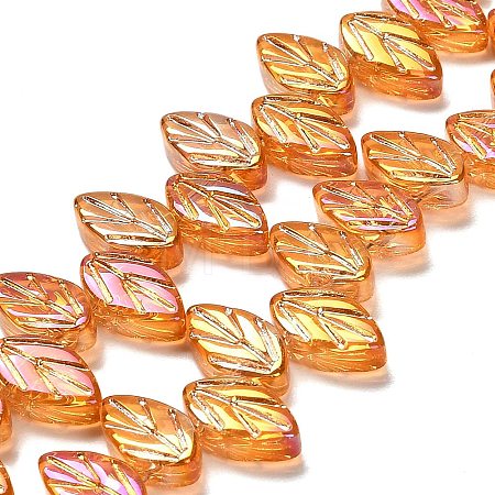 Electroplate Glass Beads Strands EGLA-B004-02A-FR02-1
