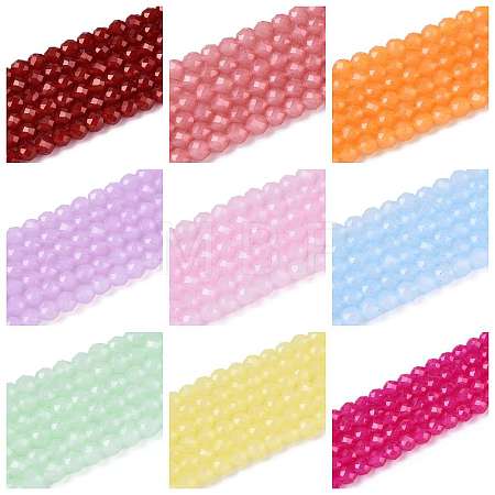 Imitation Jade Glass Beads Strands GLAA-T028-4mm-11-1