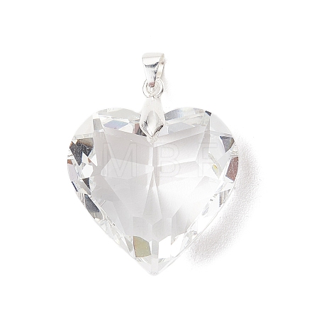 Transparent Glass Pendants PALLOY-JF05262-01-1