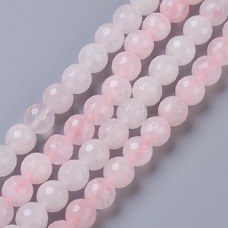 Natural Rose Quartz Beads Strands G-C065-8mm-3-1