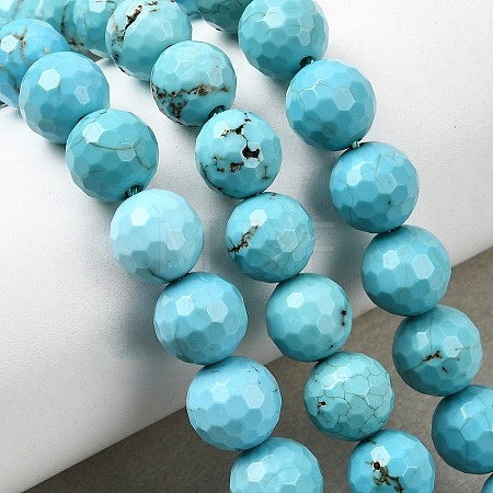 Natural Magnesite Beads Strands G-P598-E-8mm-05-1