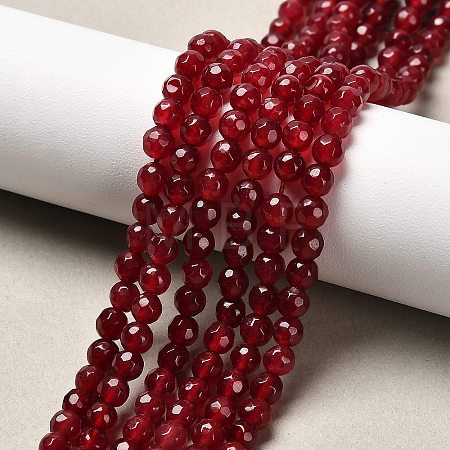 Natural White Jade Bead Strands G-R344-4mm-09-1