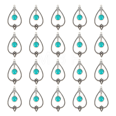 20Pcs Synthetic Turquoise Big Pendants FIND-AR0002-27-1