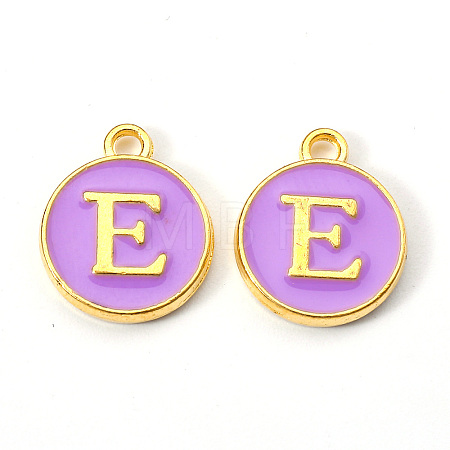 Golden Plated Alloy Enamel Charms X-ENAM-S118-10E-1