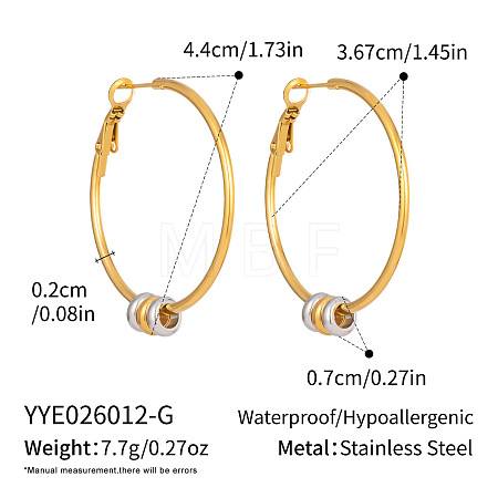 304 Stainless Steel Big Hoop Earrings for Women MA0702-1-1