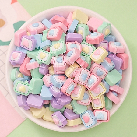 Opaque Resin Cabochons RESI-B017-01D-1