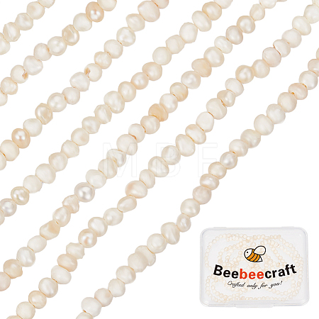 2 Strands Natural Cultured Freshwater Pearl Beads Strands PEAR-BBC0001-18-1