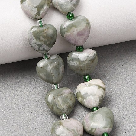 Natural Peace Jade Beads Strands G-B022-31C-01-1