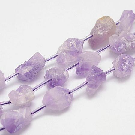 Natural Amethyst Bead Strands G-G937-M-03-1