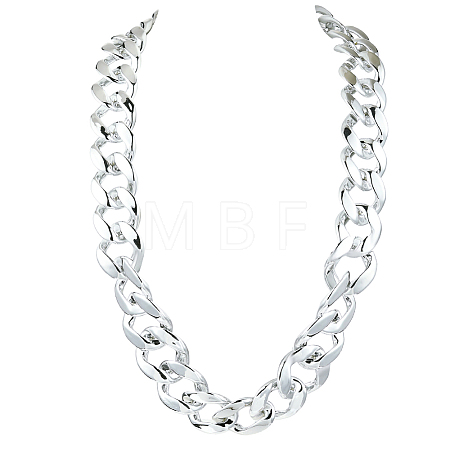 1Pc Acrylic Cuban Link Chain Necklaces for Men NJEW-SP0001-09A-S-1