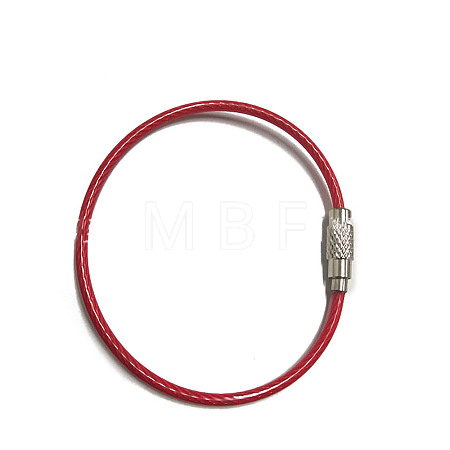 Stainless Steel Cable Wire Keychain LS-AJEW-YWC0004-01A-1