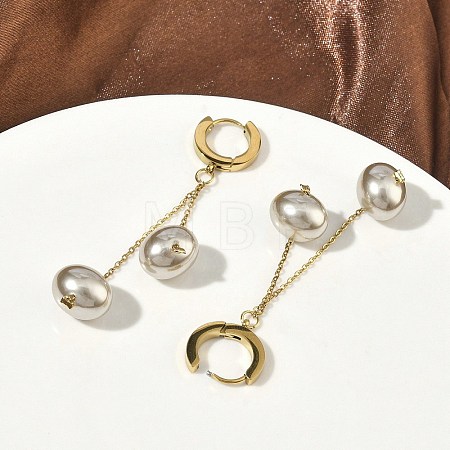 Ion Plating(IP) 304 Stainless Steel Hoop Earrings EJEW-D350-01G-1