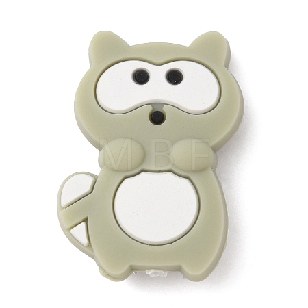 Raccoon Silicone Beads SIL-WH0002-84B-1