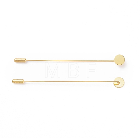 Brass Lapel Pin Base Settings X-KK-I693-02E-G-1