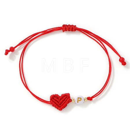 Brass & Resin Beads Braided Bead Bracelets BH1312-16-1