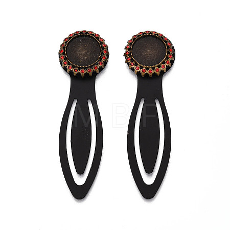 Alloy & Iron Bookmark Cabochon Settings PALLOY-N184-02AB-1
