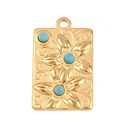 Synthetic Turquoise Pendants LS-STAS-H253-01B-G-1