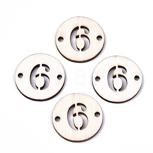 Unfinished Natural Poplar Wood Links Connectors WOOD-S045-138B-6-1