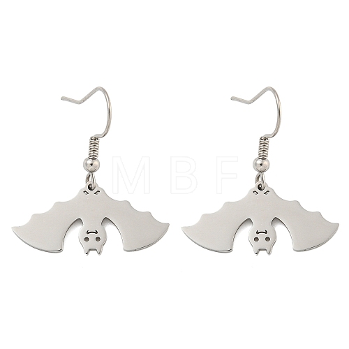 Halloween Theme 304 Stainless Steel Dangle Earrings for Women EJEW-F338-05P-1