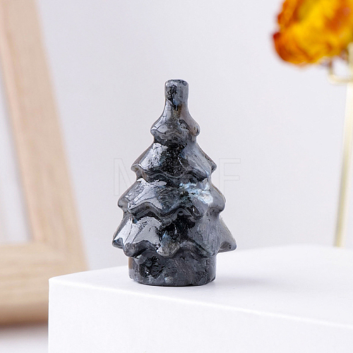 Natural Labradorite Christmas Tree Statue DJEW-PW0013-25H-1