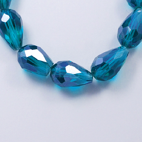 Electroplate Glass Beads Strands EGLA-R008-11x8mm-4-1