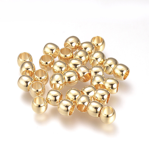Brass Spacer Beads KK-T016-16G-1