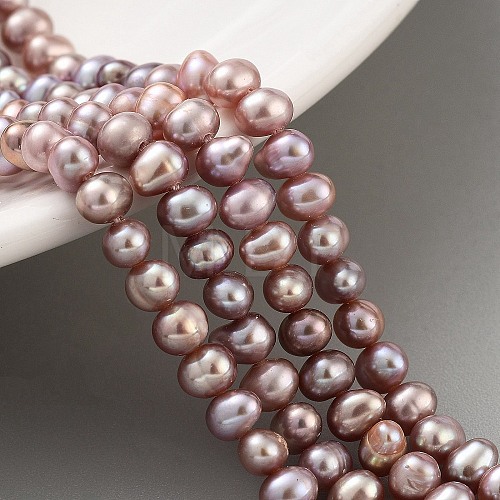 Natural Cultured Freshwater Pearl Beads Strands PEAR-C003-10E-1