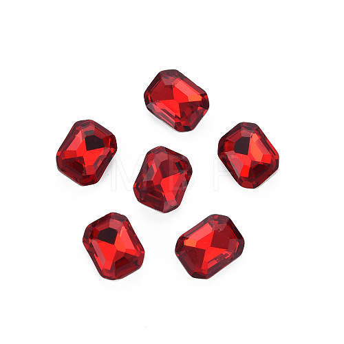 Pointed Back Glass Rhinestone Cabochons RGLA-T079-8x10mm-07-1