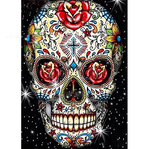 Halloween Skull Elements DIY Diamond Painting Kits PW-WGAF790-09-1