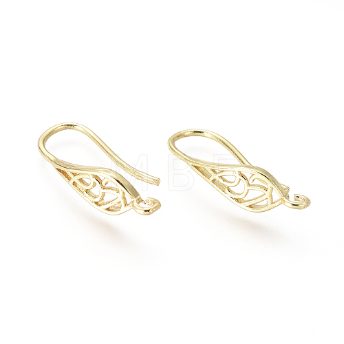 Brass Earring Hooks KK-G374-11G-1