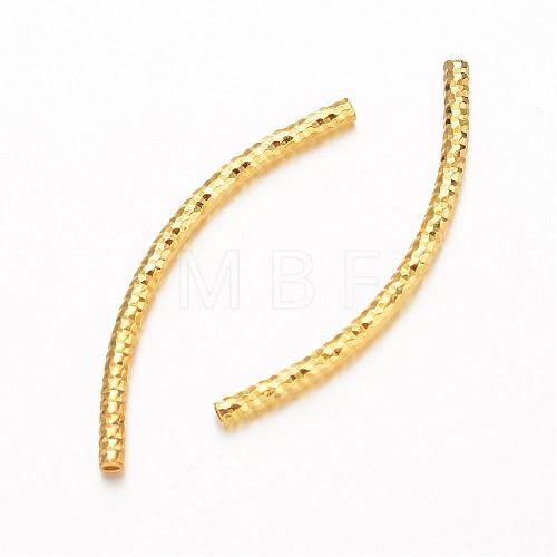 Curved Brass Tube Beads KK-D508-12G-1