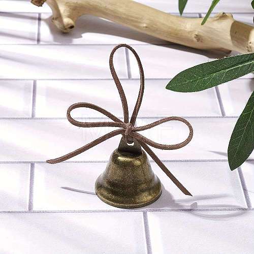 Iron Bell Pendant Decorations HJEW-JM01962-S-1