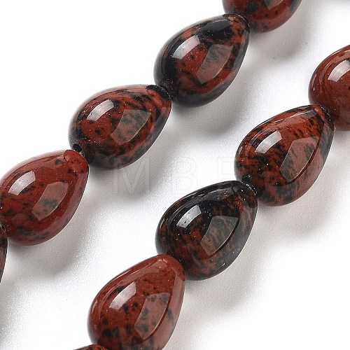 Natural Mahogany Obsidian  Beads Strands G-B106-A17-02-1