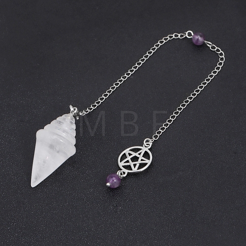 Natural Quartz Crystal Pointed Dowsing Pendulums PW-WG7BB67-08-1