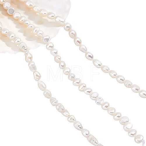  3 Strands 3 Styles Natural Cultured Freshwater Pearl Beads Strands PEAR-NB0001-86-1