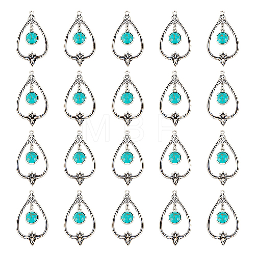 20Pcs Synthetic Turquoise Big Pendants FIND-AR0002-27-1