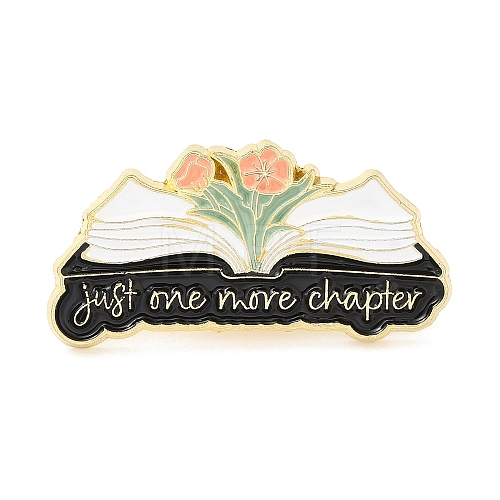 Reading Theme Zinc Alloy Enamel Pins JEWB-K001-02C-G-1