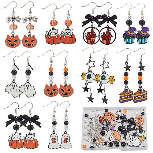 Halloween Day Earring Making Kit DIY-SC0021-92-1