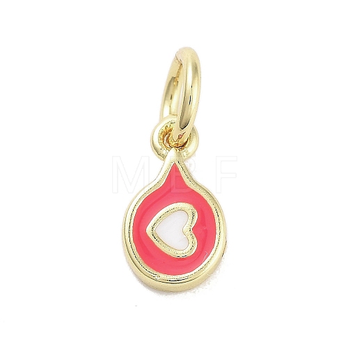 Rack Plating Brass Enamel Charms KK-M293-40G-02-1