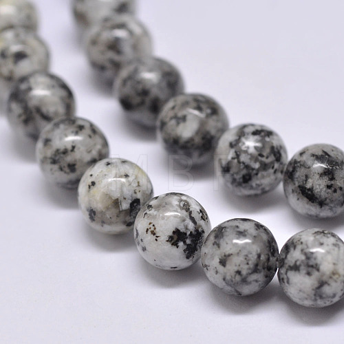 Natural Sesame Jasper/Kiwi Jasper Beads Strands X-G-F351-8mm-1