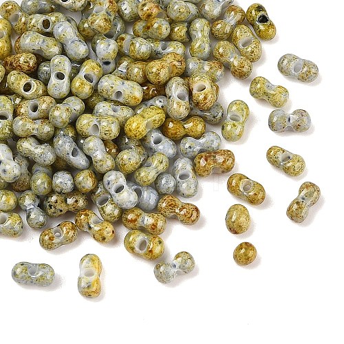 Picasso Glass Seed Beads SEED-Q038-02H-1