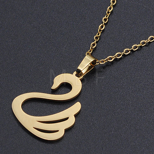 201 Stainless Steel Pendants Necklaces NJEW-S105-JN667-45-2-1